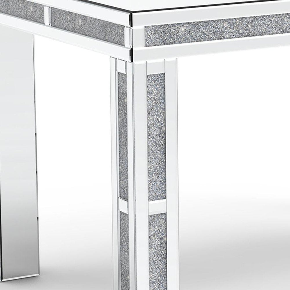 31" Silver Wood Dining Table