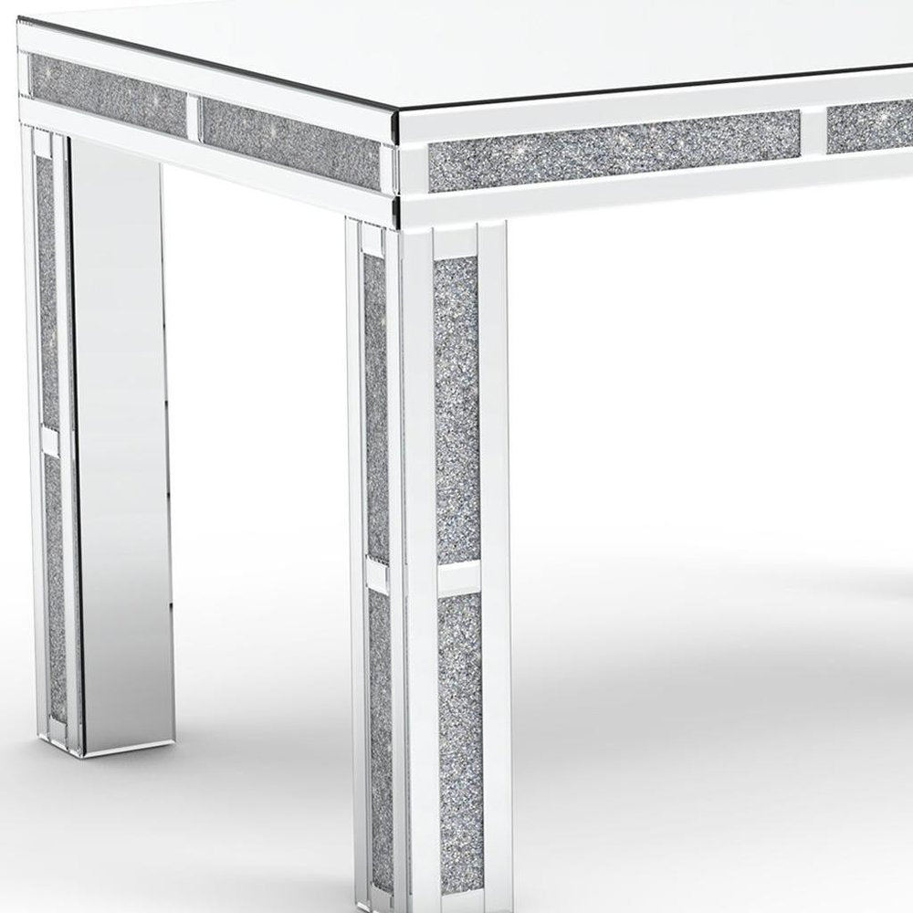 31" Silver Wood Dining Table