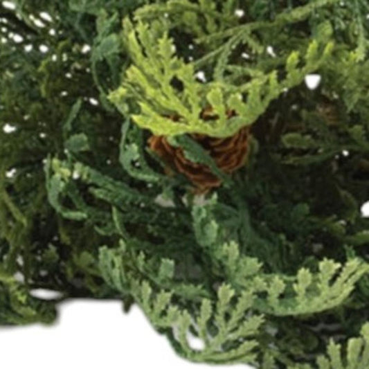 Set of Two 10" Brown And Green Artificial Cedar