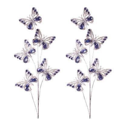 Set of Two 7" Blue Artificial