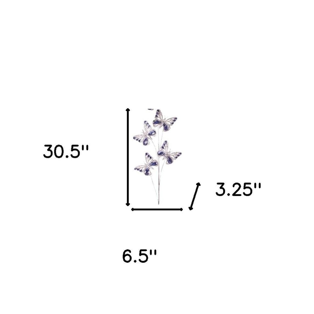 Set of Two 7" Blue Artificial