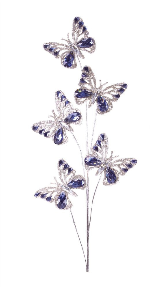 Set of Two 7" Blue Artificial