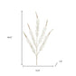 Set of Two Gold And Clear Faux Crystal Beaded Linear Fern Wreath Sprays