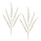 Set of Two Gold And Clear Faux Crystal Beaded Linear Fern Wreath Sprays
