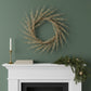 Set of Two Gold And Clear Faux Crystal Beaded Linear Fern Wreath Sprays