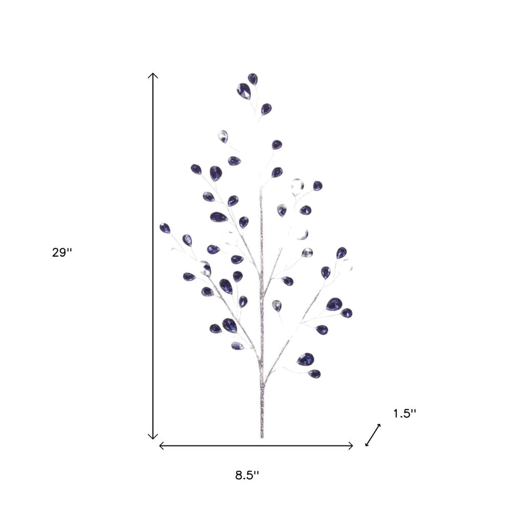 Set of Six 9" Blue Artificial