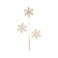 Set of Two Gold And Clear Faux Crystal Beaded Linear Snowflake Wreath Sprays
