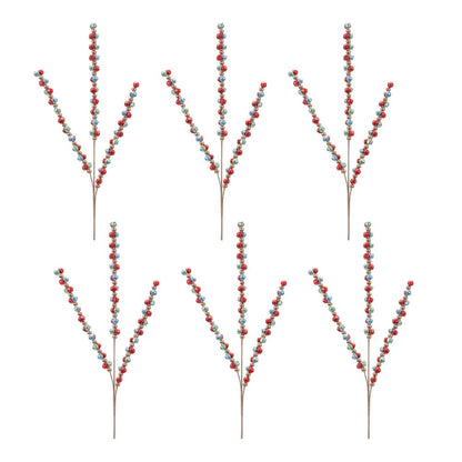 Set of Six 33" Red Artificial
