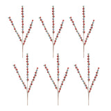 Set of Six 33" Red Artificial