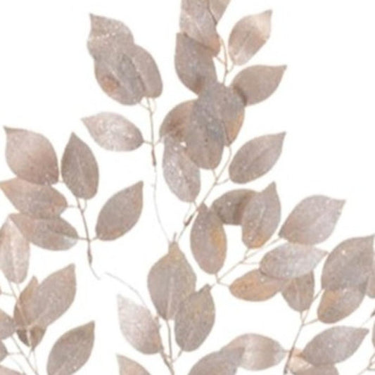 Set of Six 14" Silver And Champagne Artificial