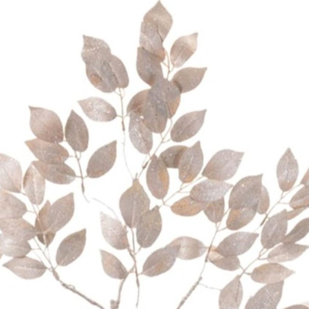 Set of Six 14" Silver And Champagne Artificial