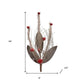 Set of Six 9" Silver Champagne And Red Artificial Pine