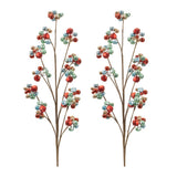 Set of Two 6" Red Artificial