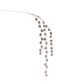 Set of Six 8" White And Gold Artificial Pine