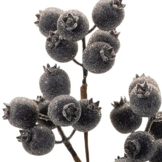 Set of Six 7" Navy Blue And Brown Artificial