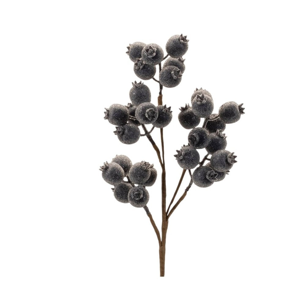 Set of Six 7" Navy Blue And Brown Artificial