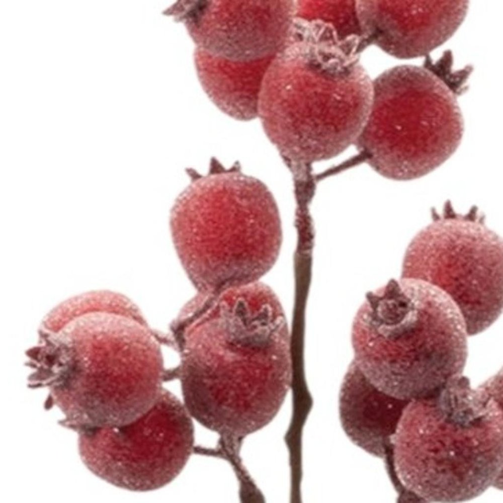 Set of Six 5" Red And Brown Artificial