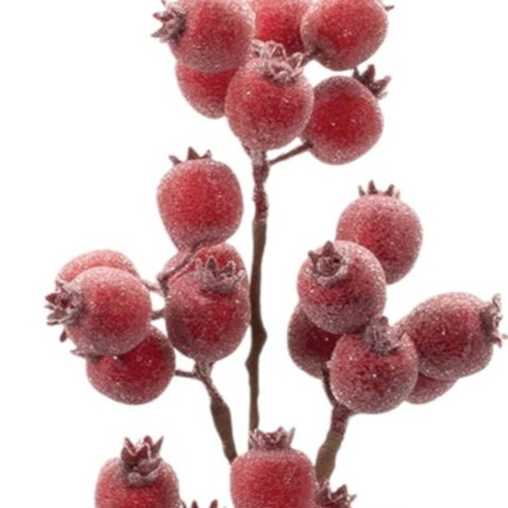 Set of Six 5" Red And Brown Artificial
