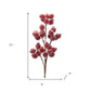 Set of Six 5" Red And Brown Artificial
