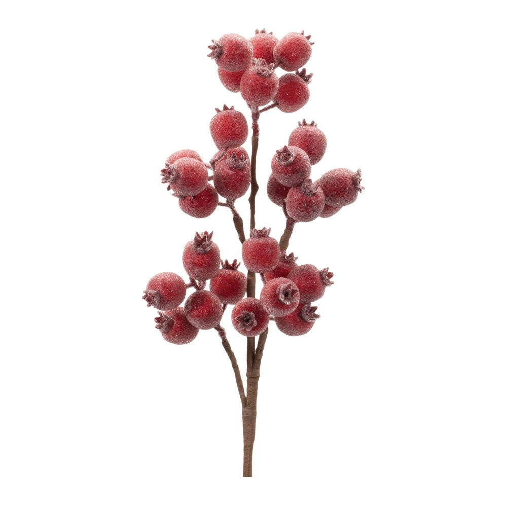 Set of Six 5" Red And Brown Artificial