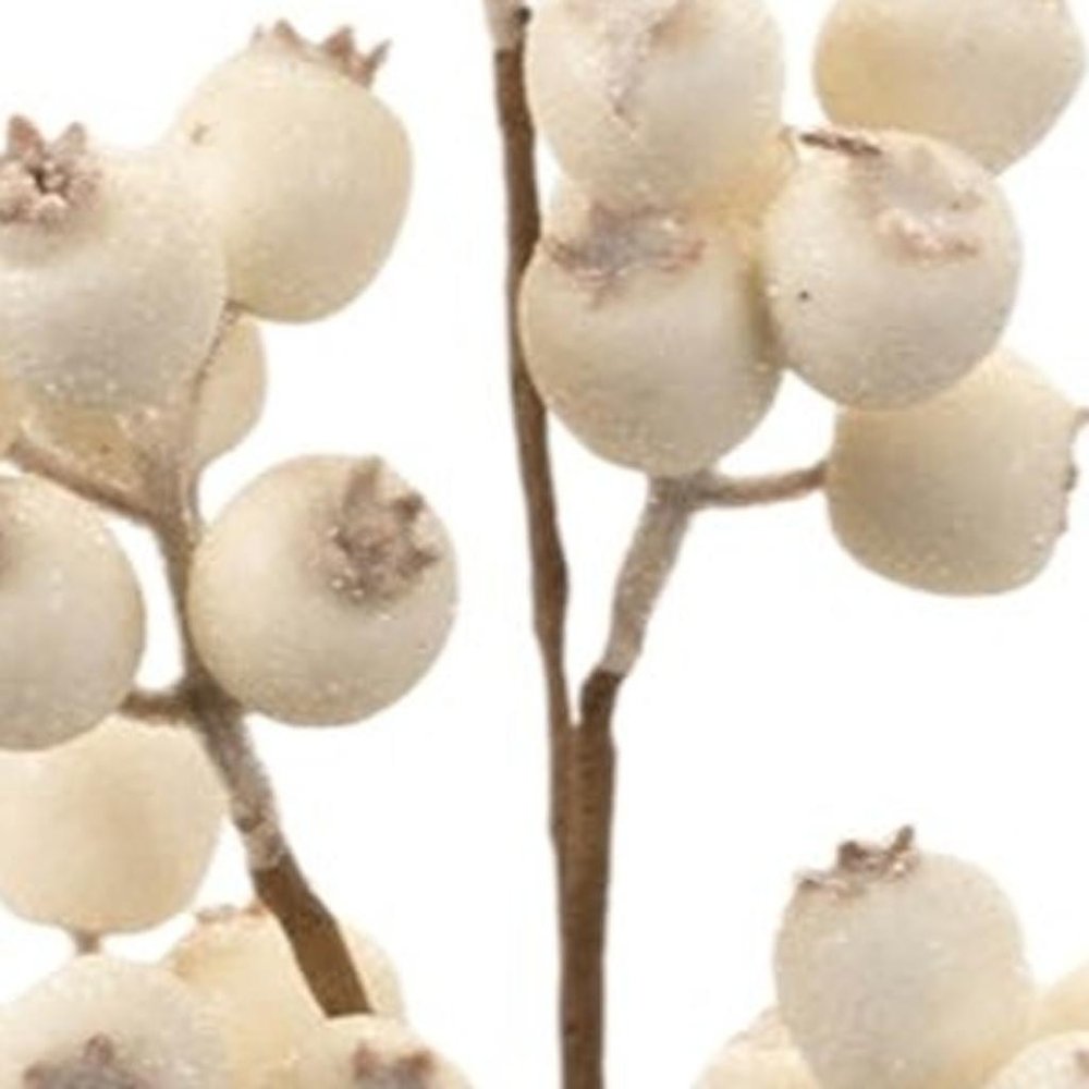 Set of Six 6" Ivory And Brown Artificial