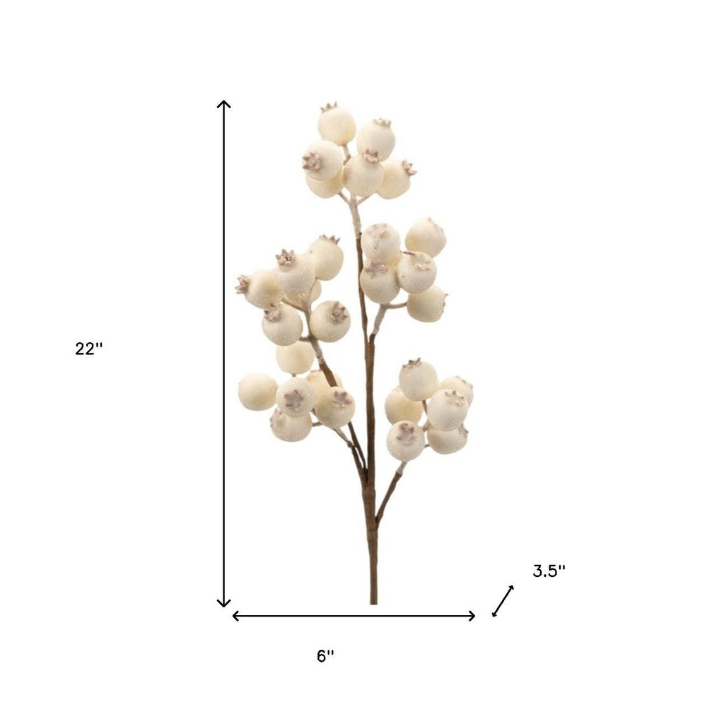 Set of Six 6" Ivory And Brown Artificial