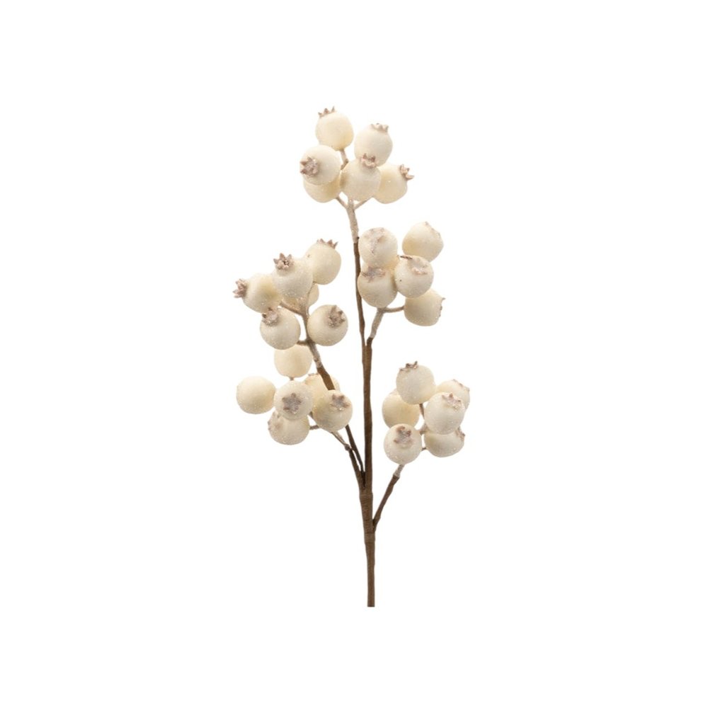 Set of Six 6" Ivory And Brown Artificial