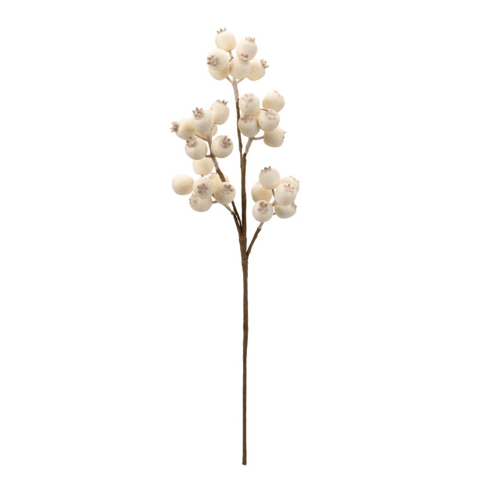 Set of Six 6" Ivory And Brown Artificial