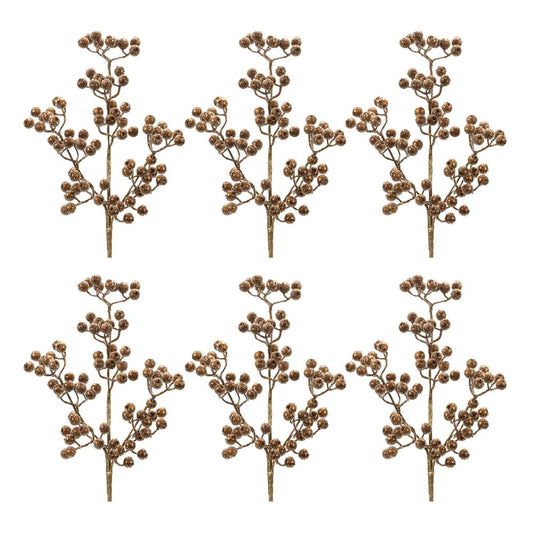 Set of Six 8" Bronze Artificial