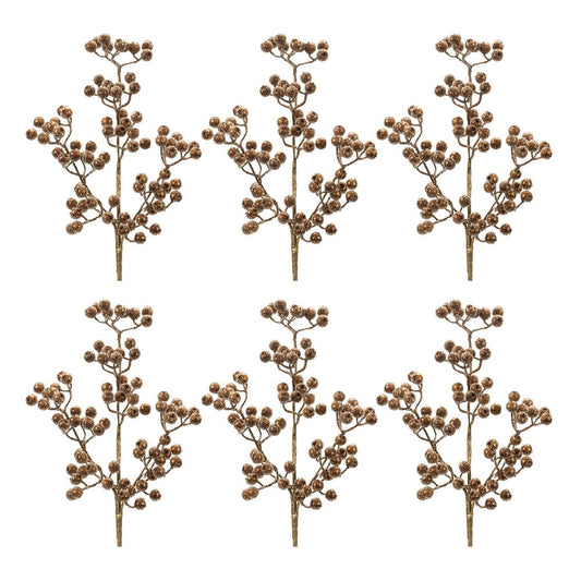 Set of Six 8" Bronze Artificial