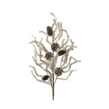 Set of Six 12" Silver And Brown Artificial Pine