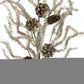 Set of Six 12" Silver And Brown Artificial Pine