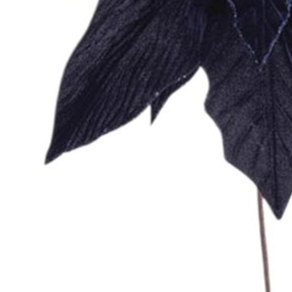 Set of Six 16" Navy Blue And Gold Artificial