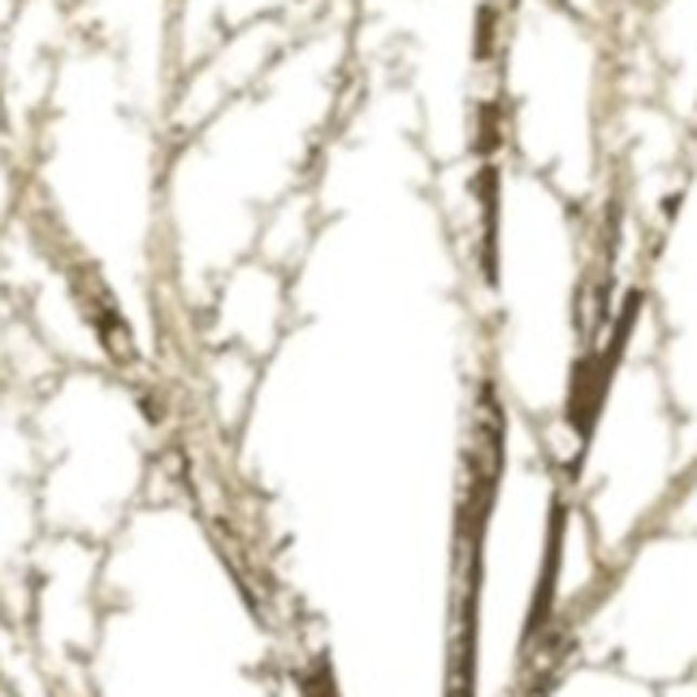 Set of Six 10" Silver And Champagne Artificial Pine