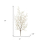 Set of Six 10" Silver And Champagne Artificial Pine