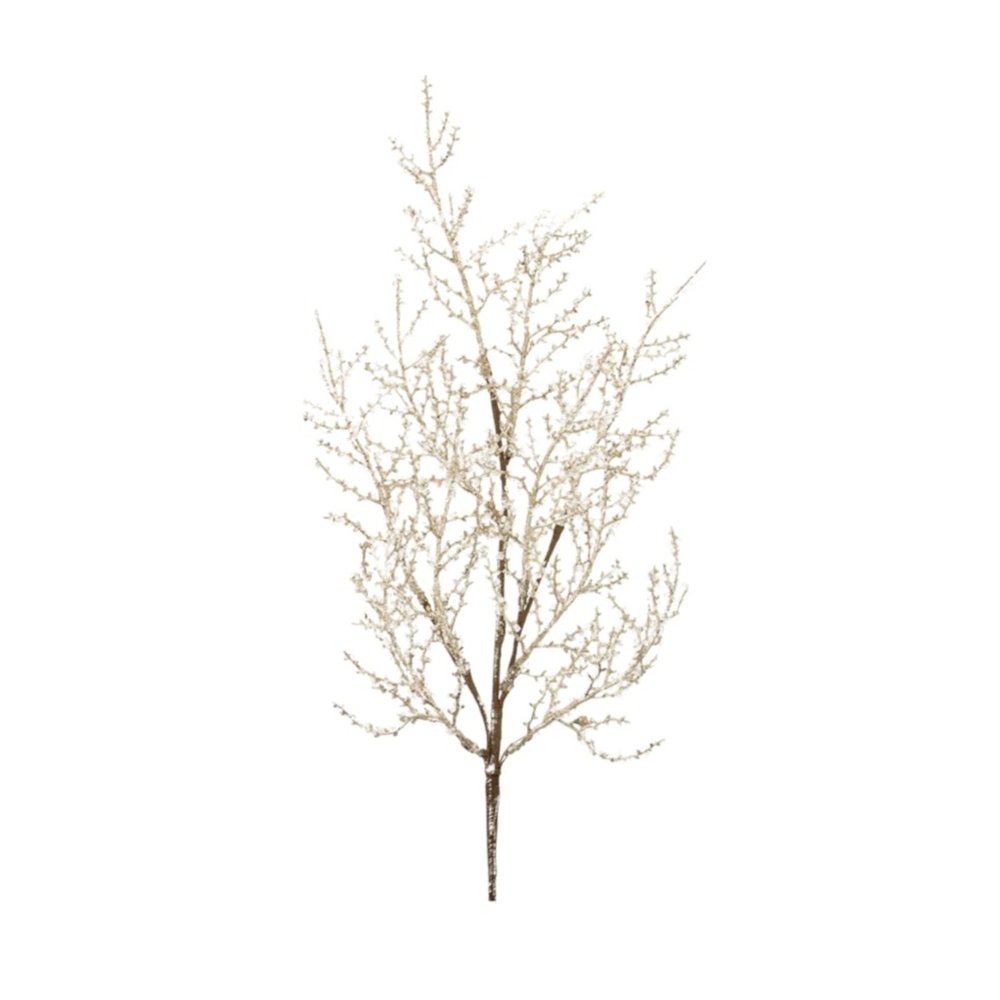 Set of Six 10" Silver And Champagne Artificial Pine