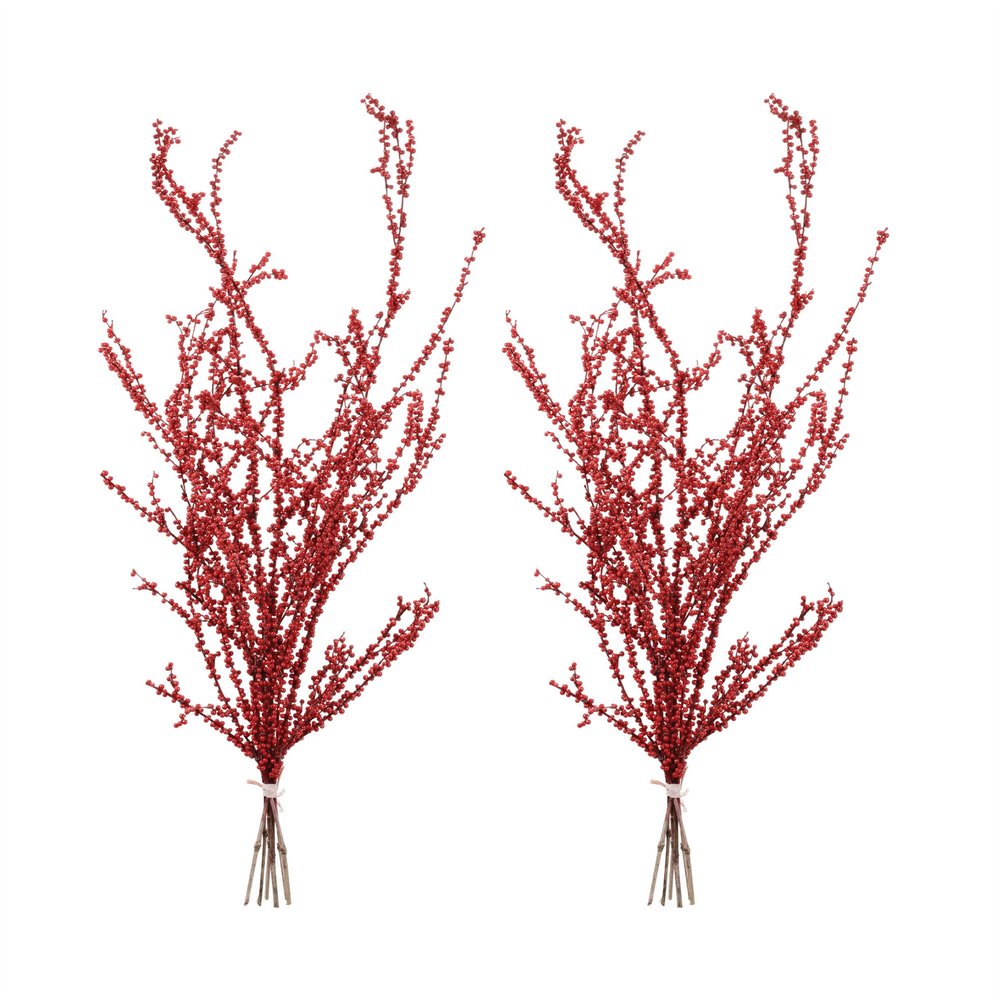 Set of Two 16" Red Artificial