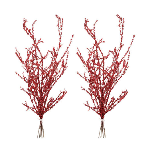 Set of Two 16" Red Artificial