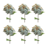 Set of Six 10" Green And Gold Artificial