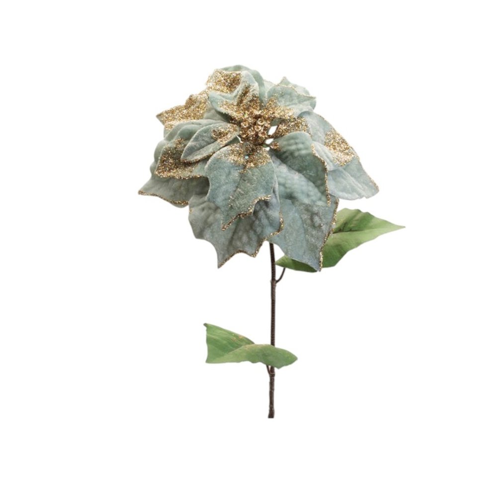 Set of Six 10" Green And Gold Artificial