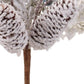 Set of Six 10" White Green And Brown Artificial Pine