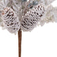 Set of Six 10" White Green And Brown Artificial Pine