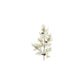 Set of Six 9" Green And Brown Artificial Pine