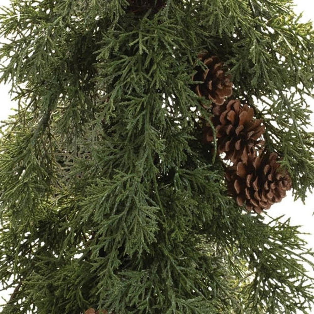 18" Green And Brown Artificial Pine