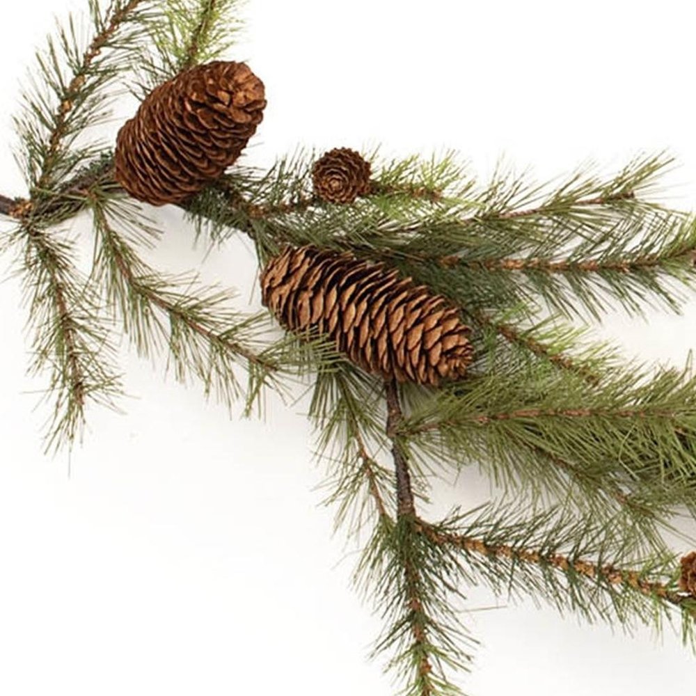 8" Green And Brown Artificial Pine