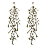 Set of Two 50" Green And Brown Artificial Pine