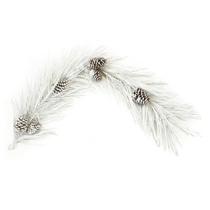 12" White Green And Brown Artificial Pine