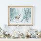 12" White Green And Brown Artificial Pine