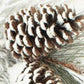 12" White Green And Brown Artificial Pine