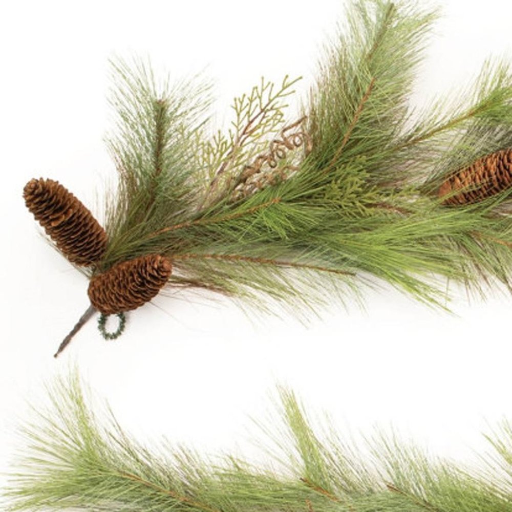 10" Green And Brown Artificial Pine